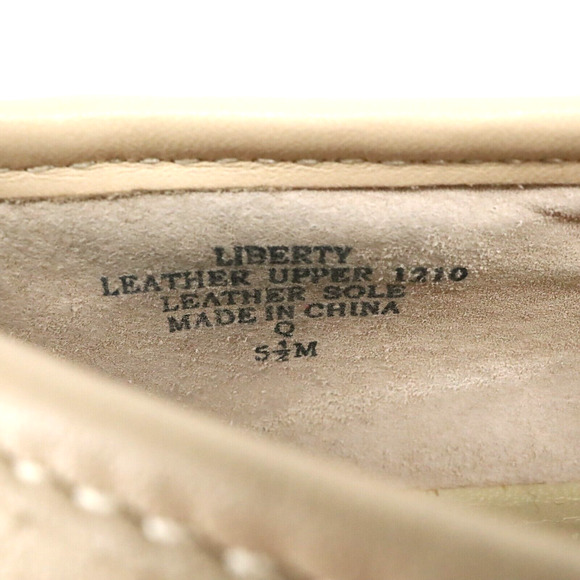 Enzo Angiolini Shoes Womens 5.5 M Leather Loafers Beige Liberty Flats Slip On - Picture 4 of 14